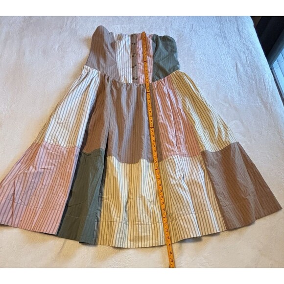 Anthropologie Maeve Strapless Drop Waist A Line Midi Dress Sz XL Ivory - Picture 6 of 9